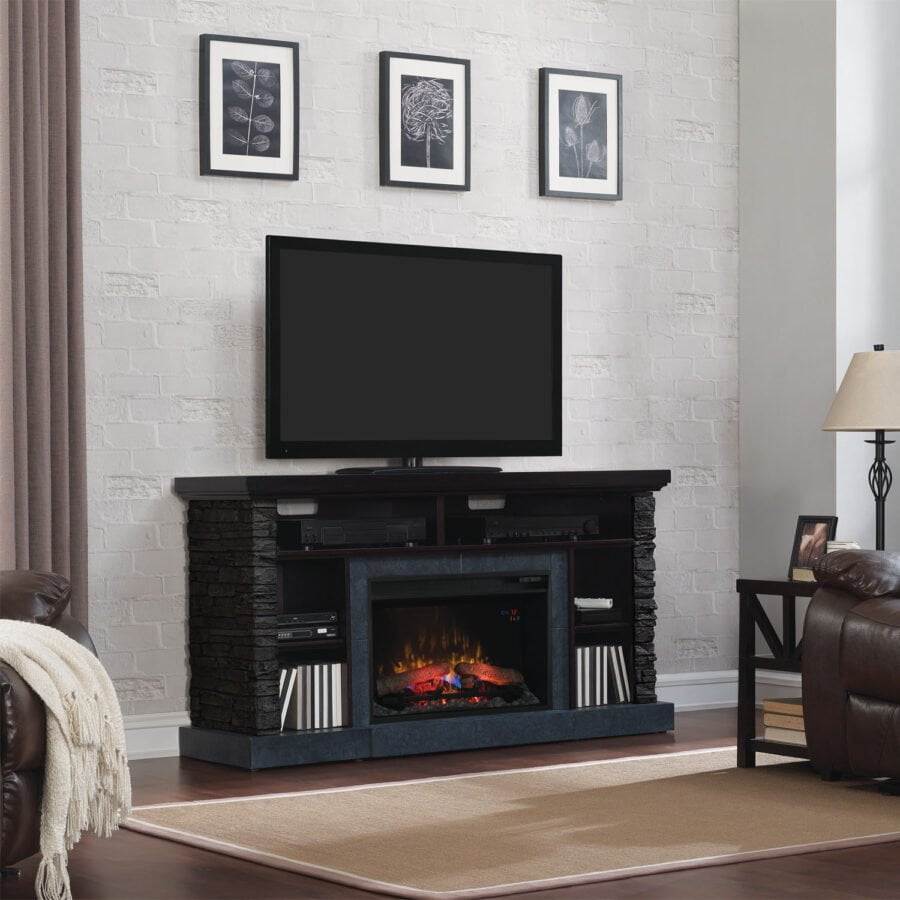 tv Media console stand cu focar electric Classic Flame Matterhorn 26MM2630-E454