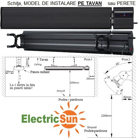 Purchase Corridor Stop by 2800W ElectricSun alb incalzitor electric interior exterior panouri  radiante • ElectricSun