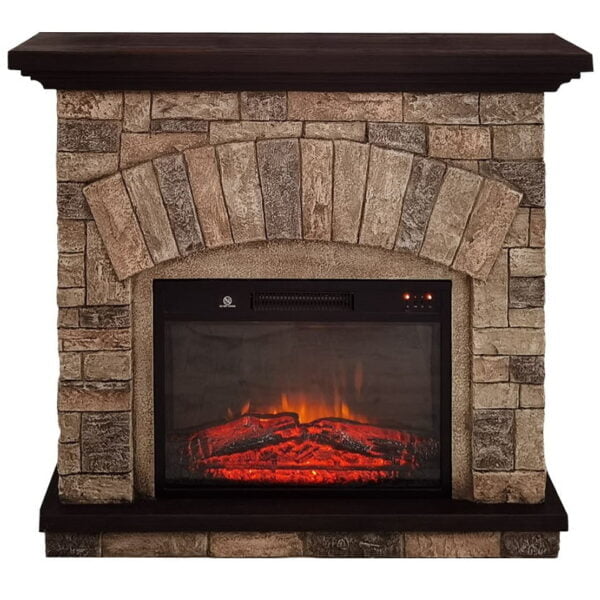 Electric fireplace ElectricSun Ambar stone brown free standing electric fires