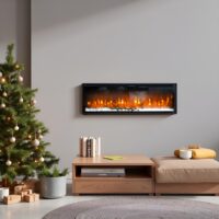 Semineu electric decorativ ElectricSun VERSALYS pe perete podea sau incorporabil