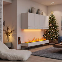 Insert cheminée électrique 3D à vapeur d’eau, Led, avec App, ElectricSun MISTique XXL 200 cm